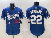 Cheap Men's Los Angeles Dodgers #22 Clayton Kershaw Royal 2025 Tokyo Series Limited Stitched Baseball Jersey