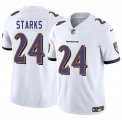 Cheap Men's Baltimore Ravens #24 Malaki Starks White 2025 Draft F.U.S.E. Vapor Limited Football Jersey