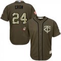 Wholesale Cheap Twins #24 C.J. Cron Green Salute to Service Stitched MLB Jersey