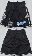 Cheap Men's Los Angeles Dodgers Black Shorts (Run Small)