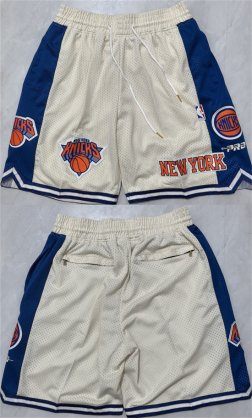 Cheap Men\'s New Yok Knicks White 2025 Shorts (Run Small)
