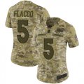 Wholesale Cheap Nike Broncos #5 Joe Flacco Camo Women's Stitched NFL Limited 2018 Salute to Service Jersey