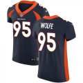 Wholesale Cheap Nike Broncos #95 Derek Wolfe Navy Blue Alternate Men's Stitched NFL Vapor Untouchable Elite Jersey