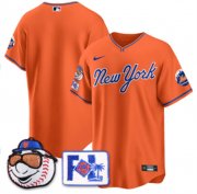 Cheap Men's New York Mets Blank Orange 2025 Spring Training Stitched Baseball Jersey