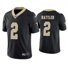 Men\'s New Orleans Saints #2 Spencer Rattler Black 2025 Vapor Limited Football Stitched Jersey Cheap