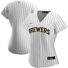 Wholesale Cheap Milwaukee Brewers Nike Women\'s Alternate 2020 MLB Team Jersey White Navy