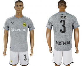 Wholesale Cheap Dortmund #3 Joo Ho Grey Soccer Club Jersey