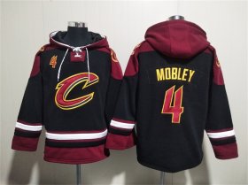 Men\'s Cleveland Cavaliers #4 Evan Mobley Black Red Ageless Must-Have Lace-Up Pullover Hoodie Cheap
