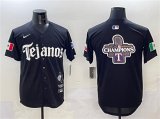 Cheap Men's Texas Rangers Team Big Logo Black Mexico 2025 Vapor Premier Limited Stitched Baseball Jerseys