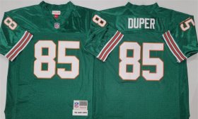 Men\'s Miami Dolphins #85 Mark Duper Aqua Throwback Stitched Football Jersey