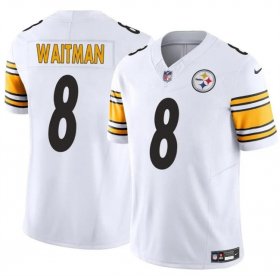 Men\'s Pittsburgh Steelers #8 Corliss Waitman White 2024 F.U.S.E. Alternate Vapor Untouchable Limited Stitched Jersey