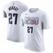 Cheap Men's Denver Nuggets #27 Jamal Murray White 2024-25 City Edition Name & Number T-Shirt