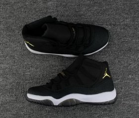 Wholesale Cheap Womens Jordan 11 Black Stingray Black/Gold-White