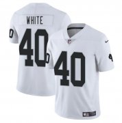 Cheap Men's Las Vegas Raiders #40 Devin White White 2025 Vapor Football Stitched Jersey