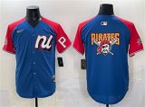 Men's National League Pittsburgh Pirates Team Big Logo Blue Red Alternate 2025 All-Star Edition Limited Stitched Baseball Jersey Cheap Wholesale