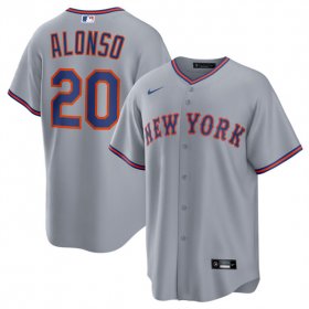 Men\'s New York Mets #20 Pete Alonso Gray 2025 Limited Stitched Baseball Jersey Cheap