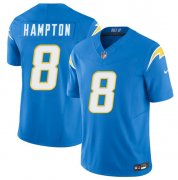 Cheap Men's Los Angeles Chargers #8 Omarion Hampton Blue 2025 F.U.S.E. Vapor Limited Football Stitched Jersey