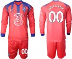 Wholesale Cheap Men 2021 Chelsea away Long sleeve any name soccer jerseys
