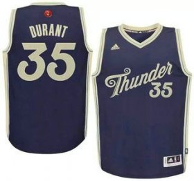Wholesale Cheap Men\'s Oklahoma City Thunder #35 Kevin Durant Revolution 30 Swingman 2015 Christmas Day Blue Jersey