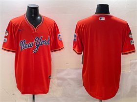 Men\'s New York Mets Blank Orange 2025 Spring Training Stitched Baseball Jersey Cheap