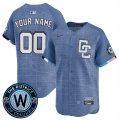 Men's Washington Nationals ACTIVE PLAYER Custom Blue 2025 City Connect Limited Stitched Baseball Jersey Cheap