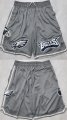Cheap Men's Philadelphia Eagles Grey Shorts(Run Small)