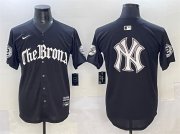 Mens New York Yankees Team Big Logo Black 'Gothic Legacy Edition' Vapor Premier Limited Stitched Baseball Jersey