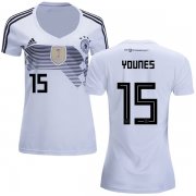 Wholesale Cheap Women's Germany #15 Younes White Home Soccer Country Jersey