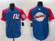 Men's National League San Diego Padres Team Big Logo Blue Red Alternate 2025 All-Star Edition Limited Stitched Baseball Jersey Cheap Wholesale