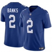Cheap Men's New York Giants #2 Deonte Banks Blue 2025 F.U.S.E. Vapor Untouchable Limited Football Stitched Jersey
