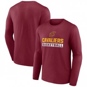 Men\'s Cleveland Cavaliers Garnet Let\'s Go Long Sleeve T-Shirt