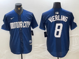 Cheap Men's Detroit Tigers #8 Matt Vierling Navy 2024 City Connect Cool Base Limited Stitched Jersey