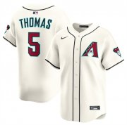 Cheap Men's Arizona Diamondbacks #5 Alek Thomas Cream Limited Stitched Baseball Jersey