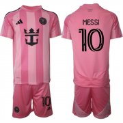 Cheap Men's Inter Miami CF #10 Lionel Messi 25-26 Pink Home Soccer Jersey Suit