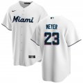 Cheap Men's Miami Marlins #23 Max Meyer White Cool Base Stitched Baseball Jersey