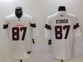 Cheap Men\'s Houston Texans #87 Cade Stover White Vapor Untouchable Football Stitched Jersey