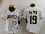 Cheap Women's San Diego Padres #19 Tony Gwynn White Team Logo Stitched Cool Base Nike Jerseys