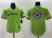 Cheap Men's Houston Astros Team Big Logo Green 2025 City Connect Limited Stitched Baseball Jersey