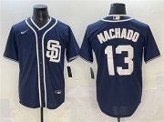 Men's San Diego Padres #13 Manny Machado Navy Cool Base Stitched Baseball Jersey Cheap