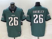 Men's Philadelphia Eagles #26 Saquon Barkley Green 2024 New Vapor Untouchable Limited Football Stitched Jersey Cheap Wholesale
