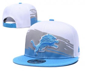 Wholesale Cheap Lions Team Logo White Blue Adjustable Hat GS