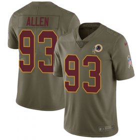 Wholesale Cheap Nike Redskins #93 Jonathan Allen Olive Men\'s Stitched NFL Limited 2017 Salute to Service Jersey