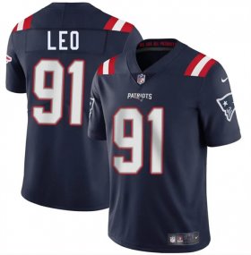 Men\'s New England Patriots #91 Titus Leo Navy 2025 Vapor Limited Football Stitched Jersey Cheap
