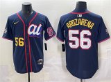 Men's American League #56 Randy Arozarena Navy 2025 All-Star Edition Limited Stitched Baseball Jersey Cheap Wholesale