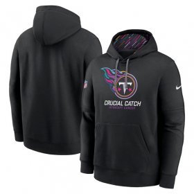 Men\'s Tennessee Titans Black 2024 Crucial Catch Club Pullover Hoodie