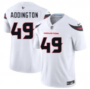 Cheap Men's Houston Texans #49 Tucker Addington White 2025 F.U.S.E. Vapor Limited Football Stitched Jersey