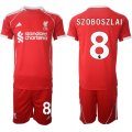 Men's Liverpool #8 Dominik Szoboszlai 2025 Red Home Soccer Jersey Suit