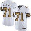 Wholesale Cheap Nike Saints #71 Ryan Ramczyk White Men's Stitched NFL Limited Rush Jersey