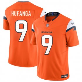 Men\'s Denver Broncos #9 Talanoa Hufanga Orange 2025 F.U.S.E. Vapor Limited Football Stitched Jersey Cheap