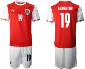 Wholesale Cheap Men 2020-2021 European Cup Austria home red 19 Soccer Jersey